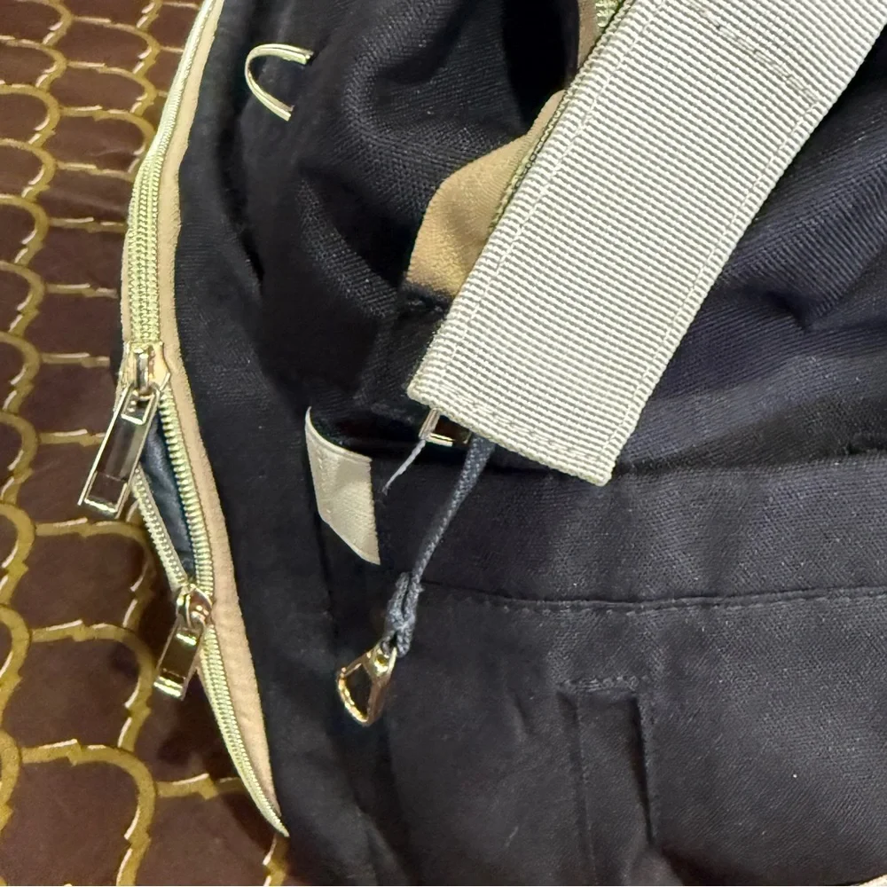 NEW ROSEGIN Black Quilted Backpack with Gold Zipper/Trim - Stylish & Functional